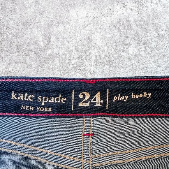 Kate Spade Perry Street Dark Wash Play Hooky Slim Jean Size 24 - Picture 6 of 8